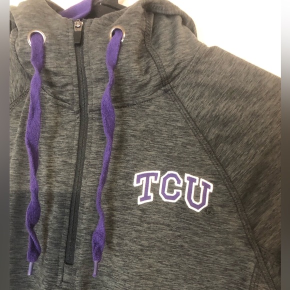Women’s Colosseum TCU Half Zip Pullover Sweater, Size Medium - Picture 2 of 6